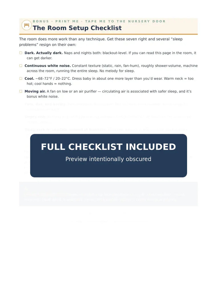 Room Setup Checklist bonus PDF